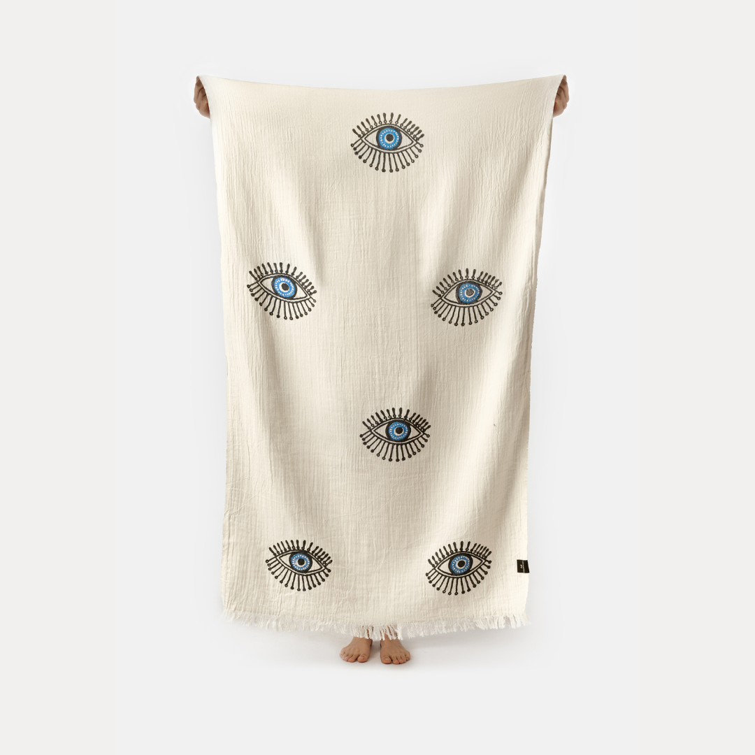 Evil Eye Peshtemal / Blue