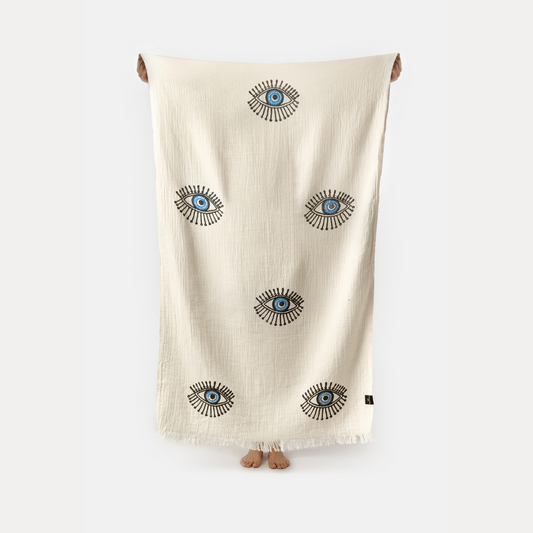 Evil Eye Peshtemal / Blue
