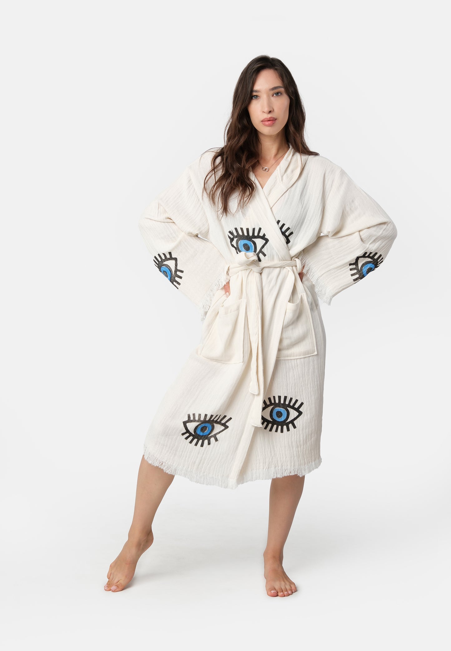 Nuvola Luxe Robe - Evil Eye Wooden Stamp