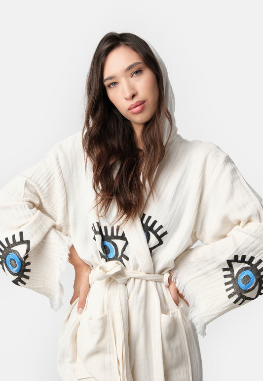 Nuvola Luxe Robe - Evil Eye Wooden Stamp