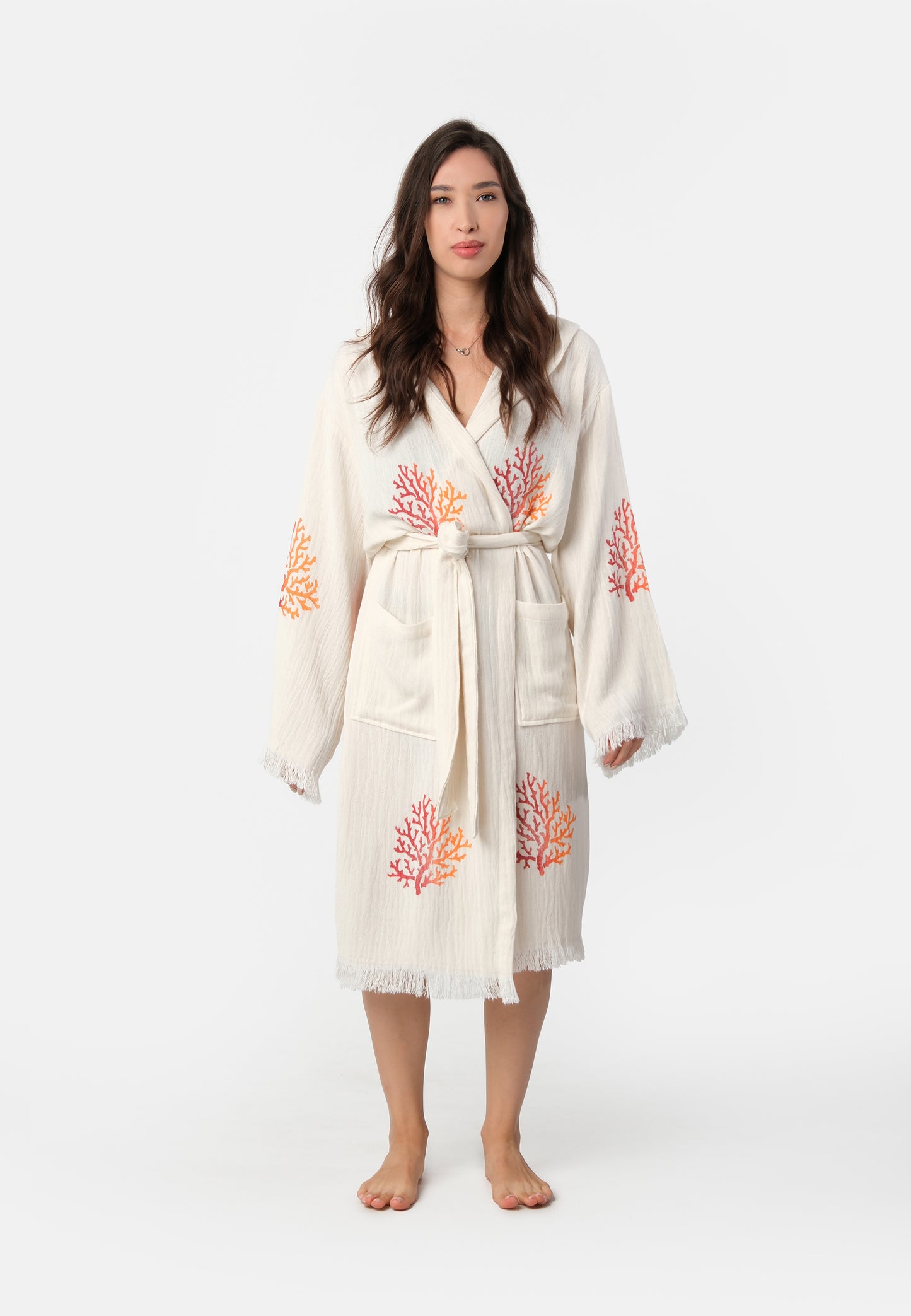 Nuvola Luxe Robe - Coral Wooden Stamp