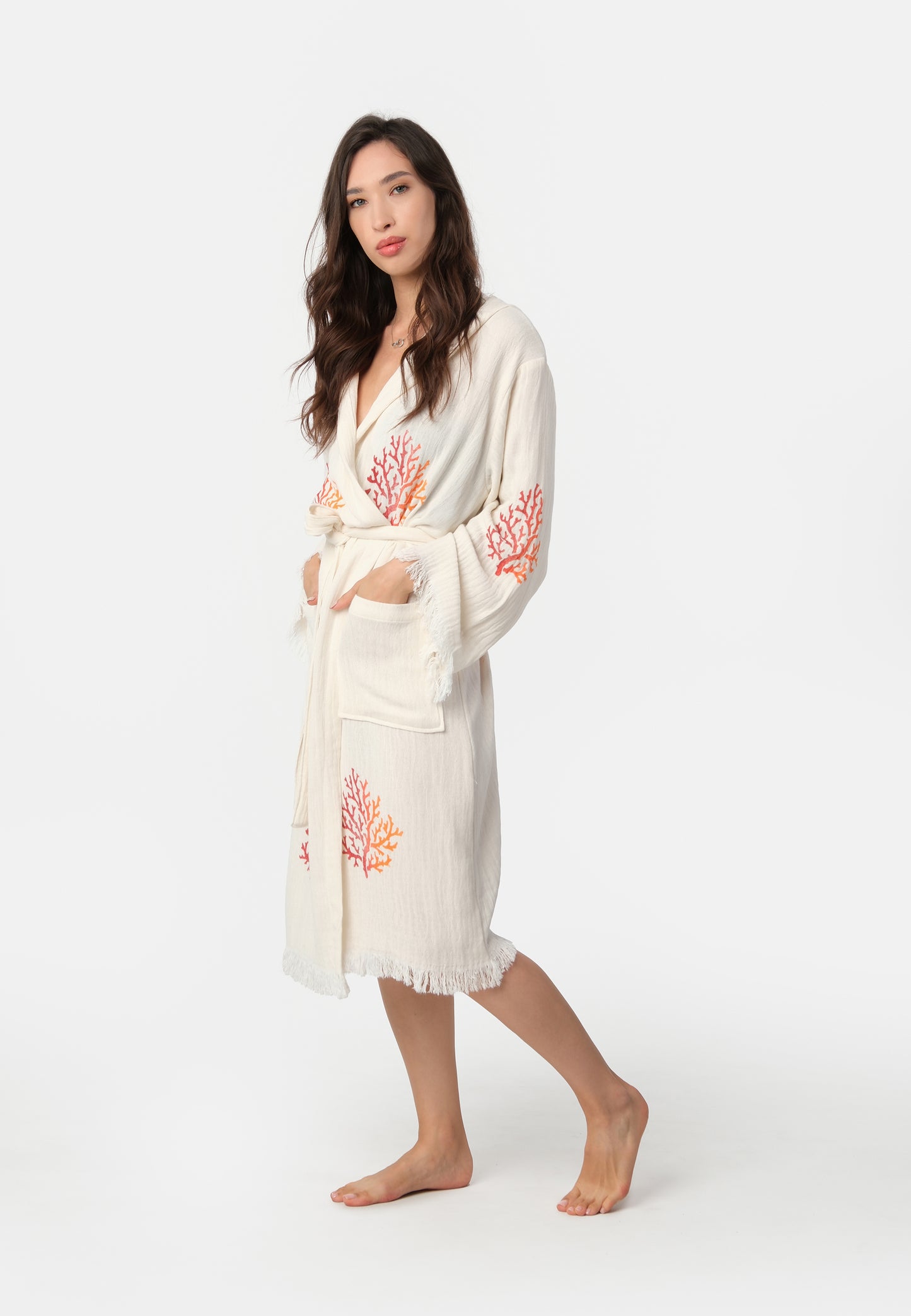 Nuvola Luxe Robe - Coral Wooden Stamp