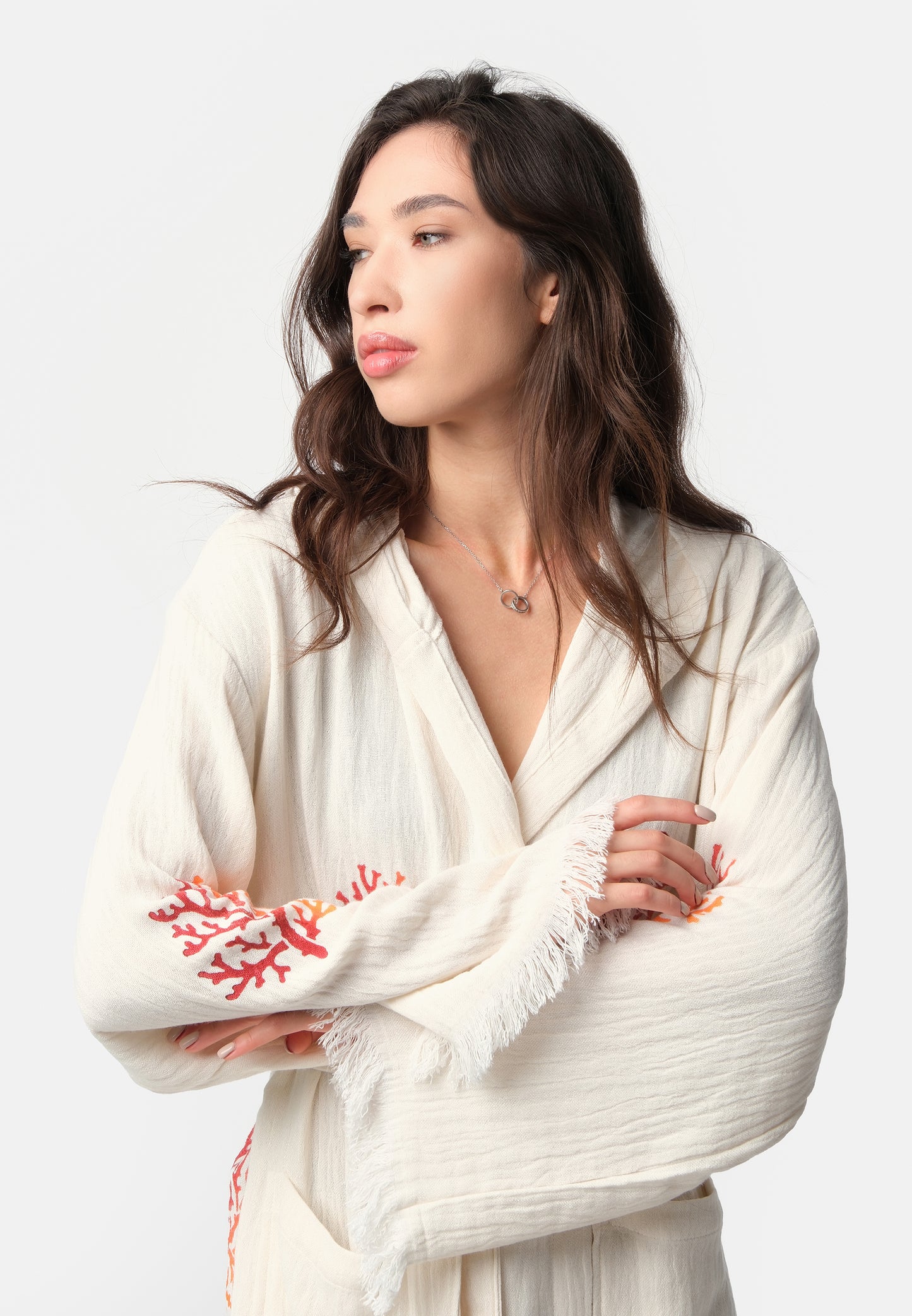 Nuvola Luxe Robe - Coral Wooden Stamp