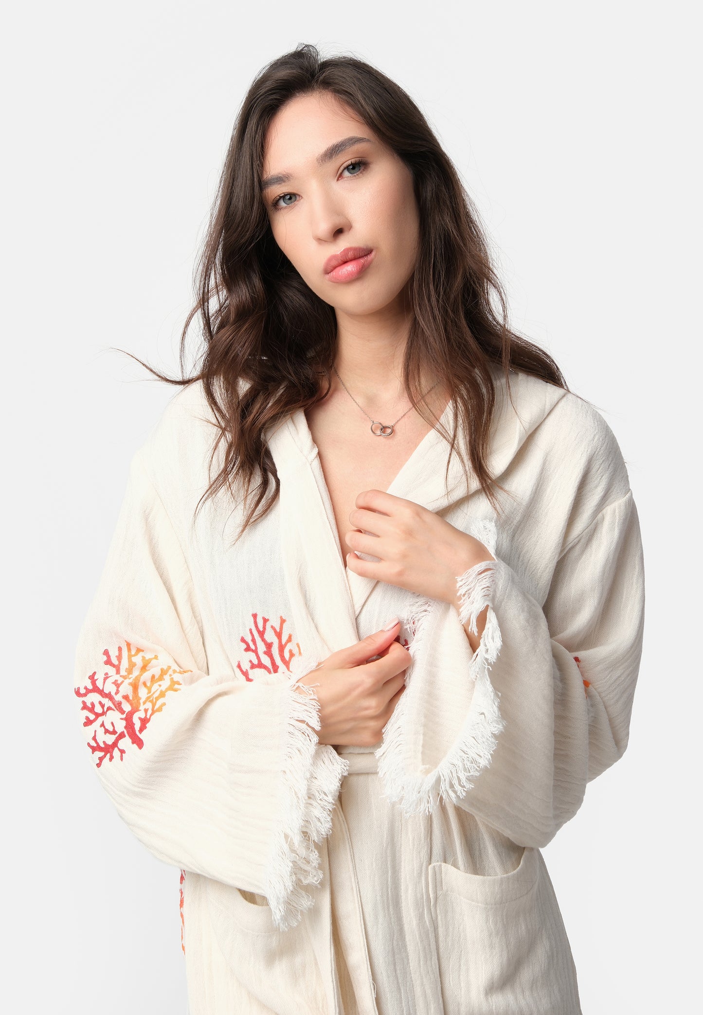 Nuvola Luxe Robe - Coral Wooden Stamp