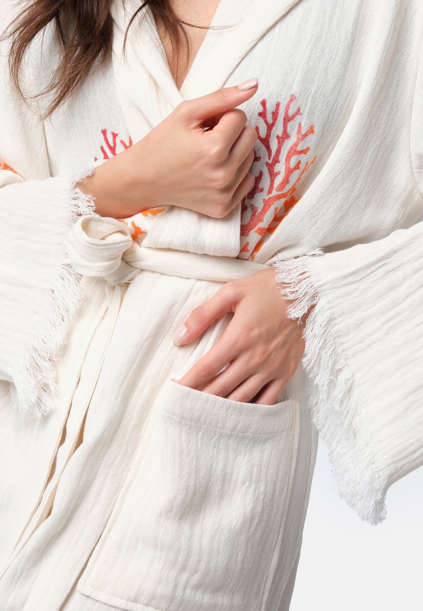 Nuvola Luxe Robe - Coral Wooden Stamp