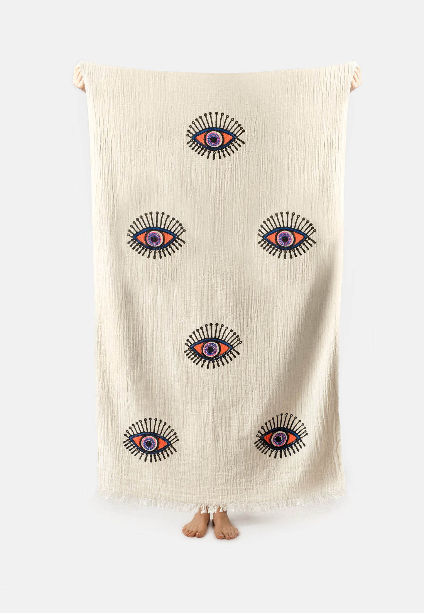 Evil Eye Peshtemal / Purple&Orange