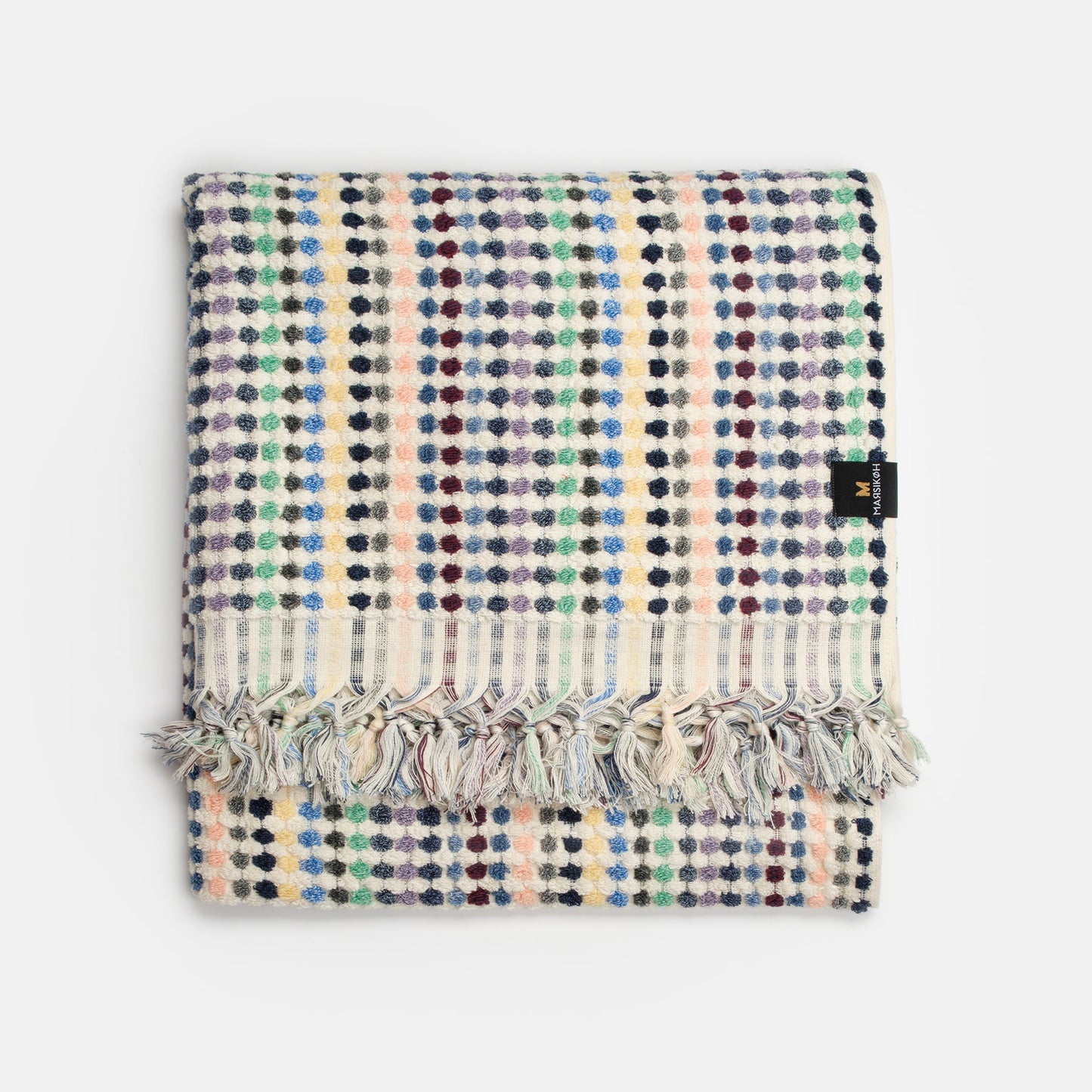 PomPom Terry Beach Bath Towel / Blue-Grey