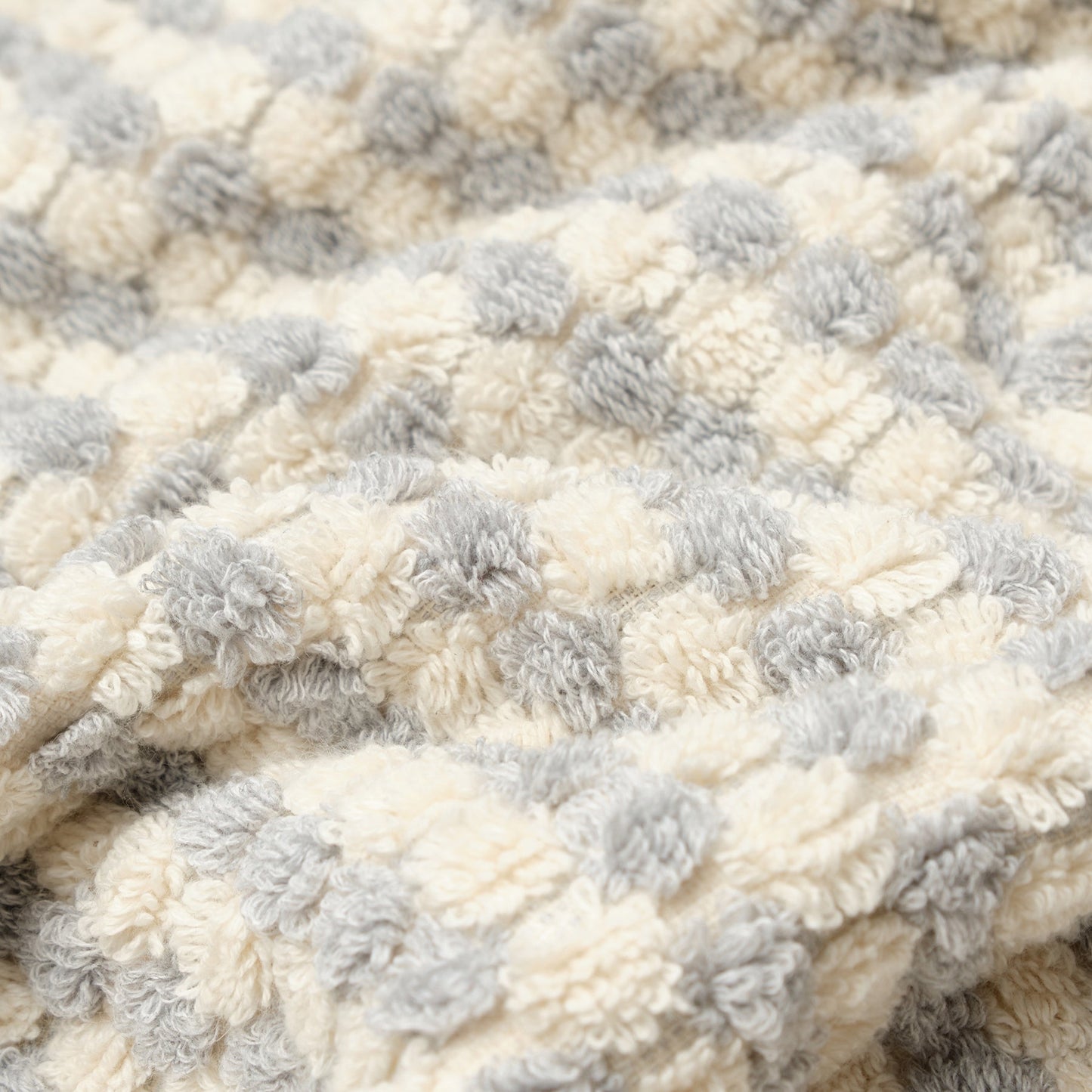 PomPom Terry Beach Bath Towel / Light Grey