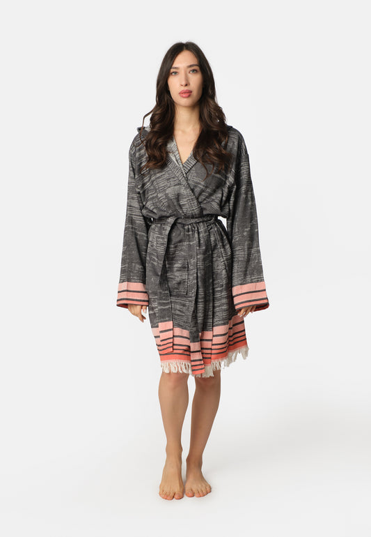Melange Robe - Black
