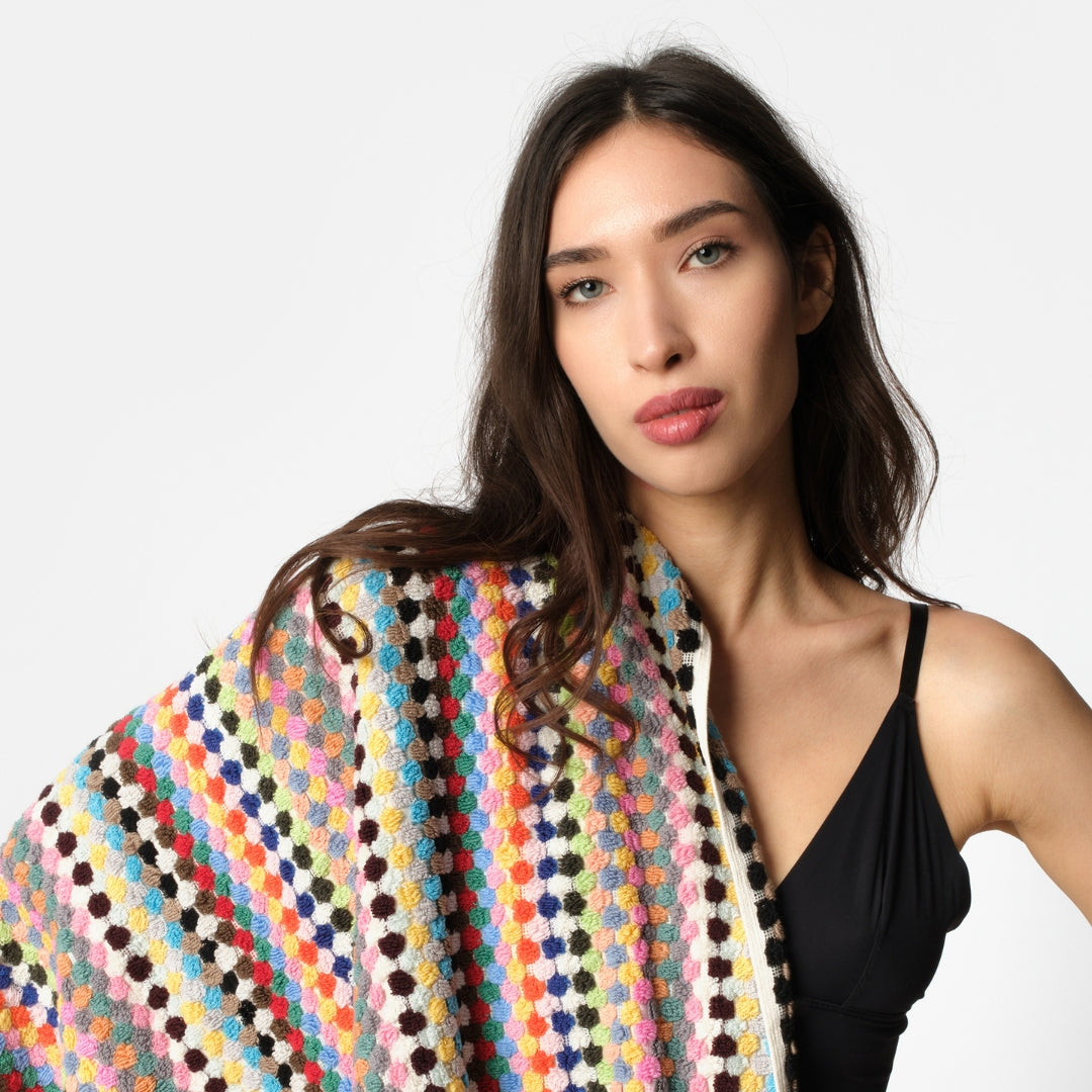 PomPom Terry Beach Bath Towel / Multi-coloured