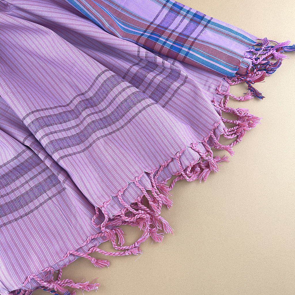 Barcellona Pareo , woven with bright lavender cotton