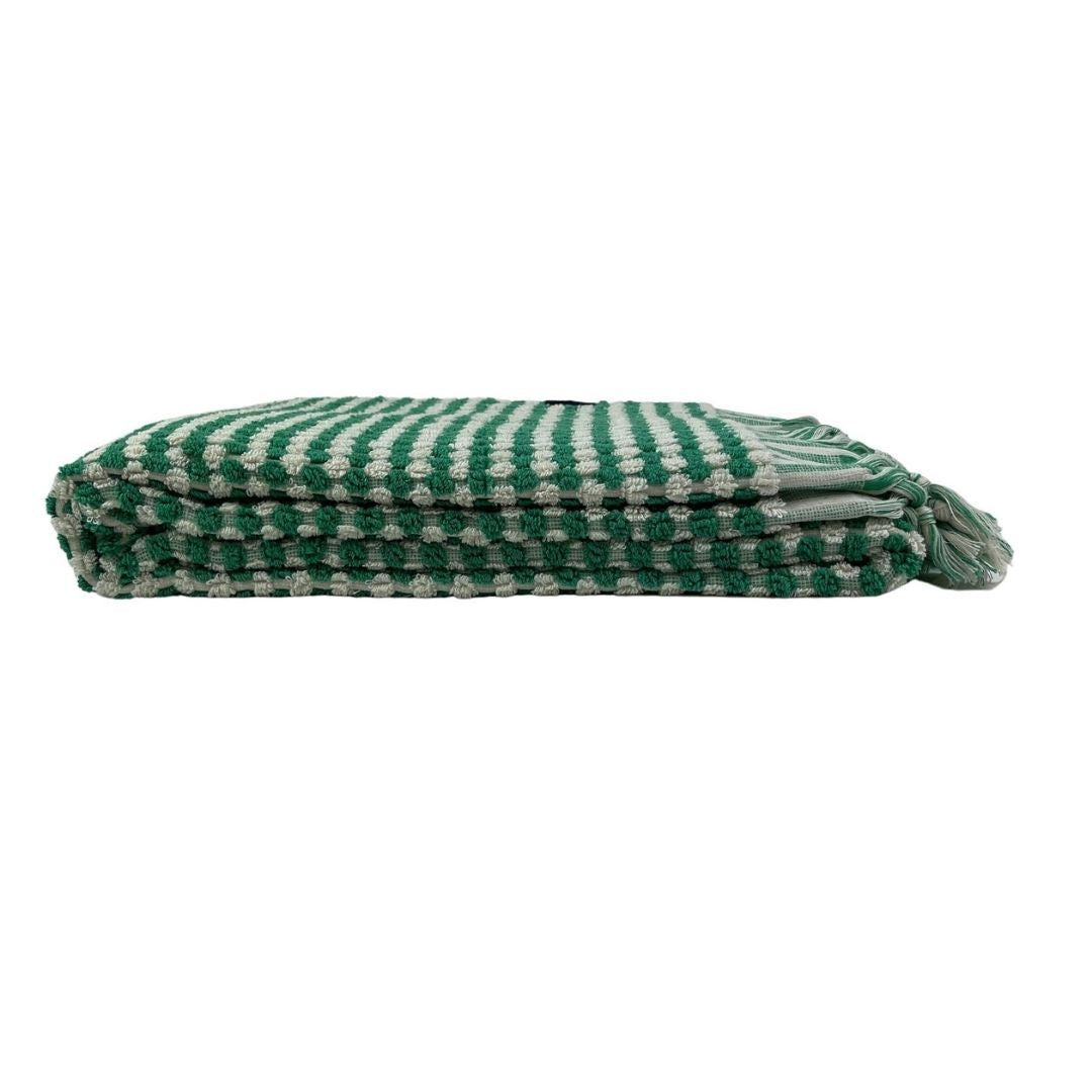 PomPom Terry Beach Bath Towel / Green
