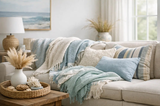 How to Layer Coastal Throws for a Relaxed Home
