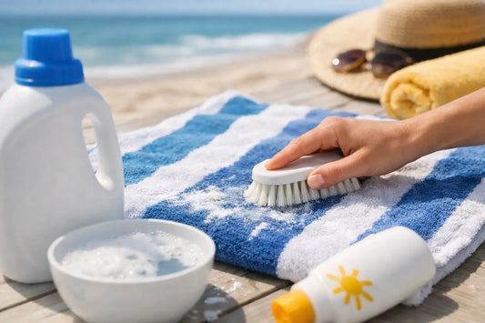 How to Remove Sunscreen From Beach Towels