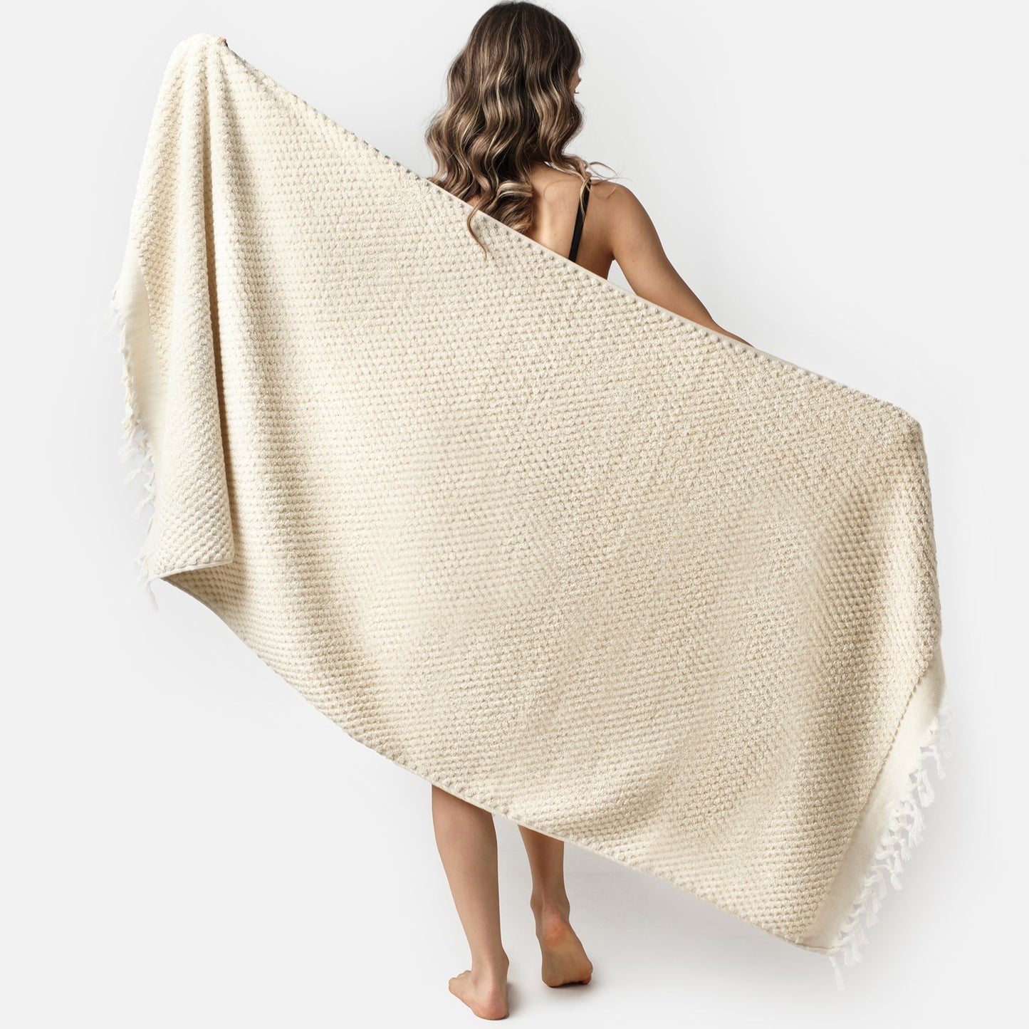 PomPom Terry Beach Bath Towel / Beige