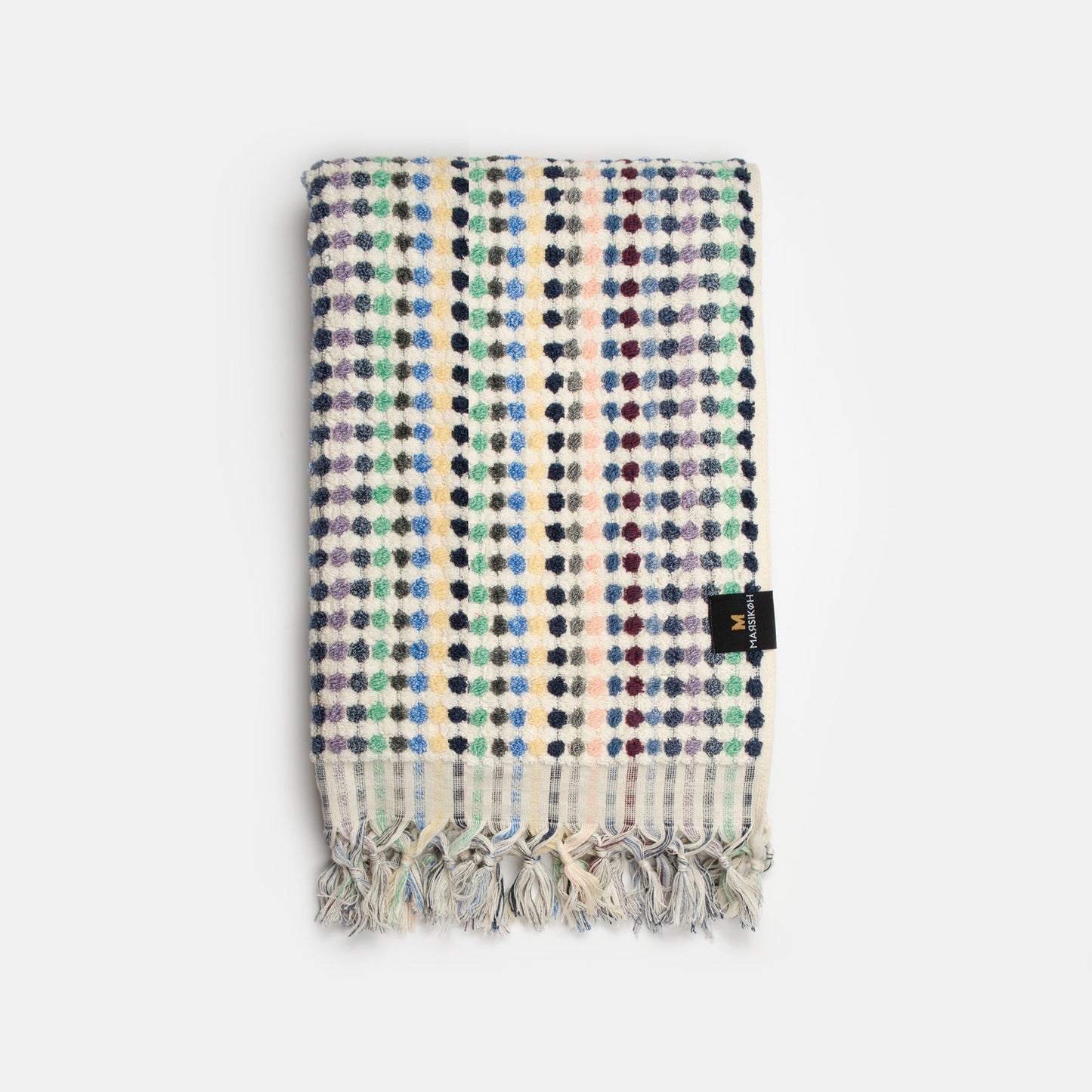 PomPom Terry Beach Bath Towel / Blue-Grey