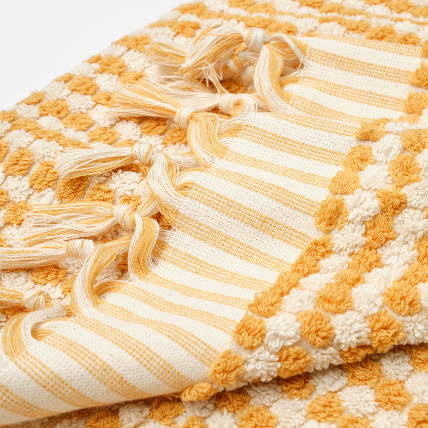 PomPom Terry Beach Bath Towel / Yellow