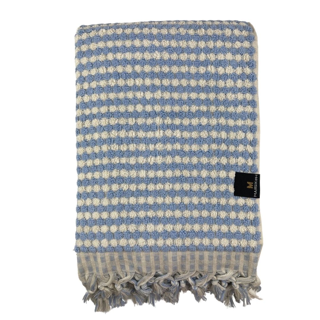 PomPom Terry Beach Bath Towel / Blue